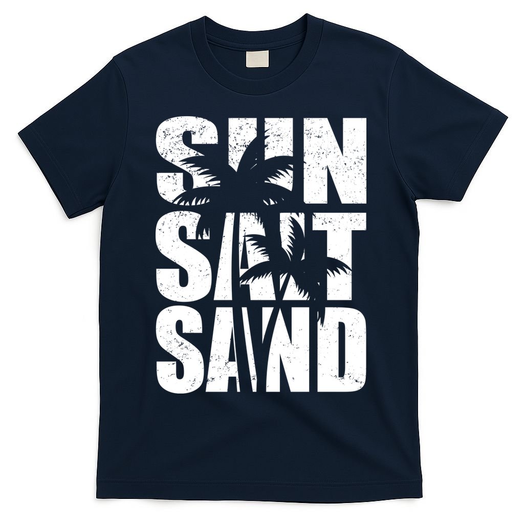 Sun Salt Sand Palm Trees Summer Break T-Shirt