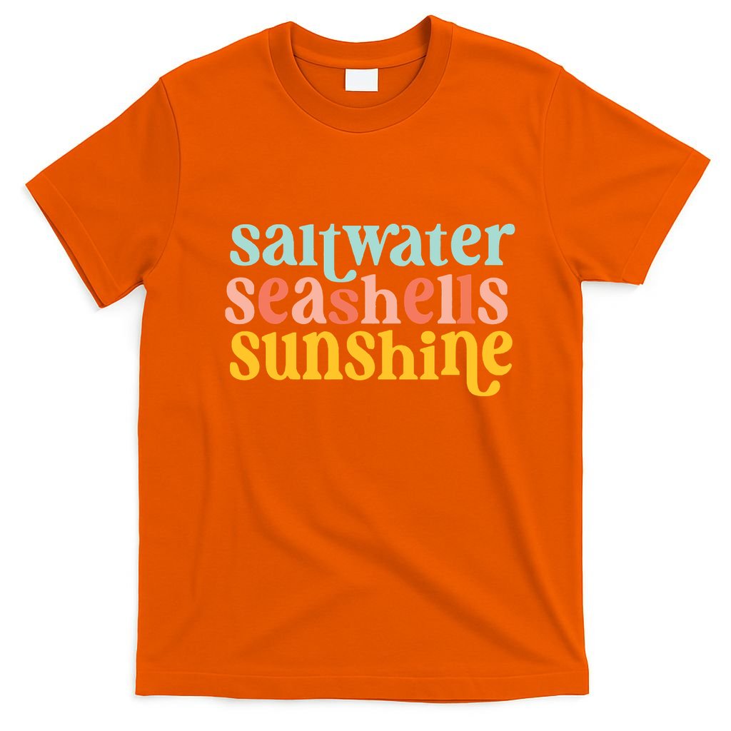 Saltwater Seashells Sunshine Summer T-Shirt