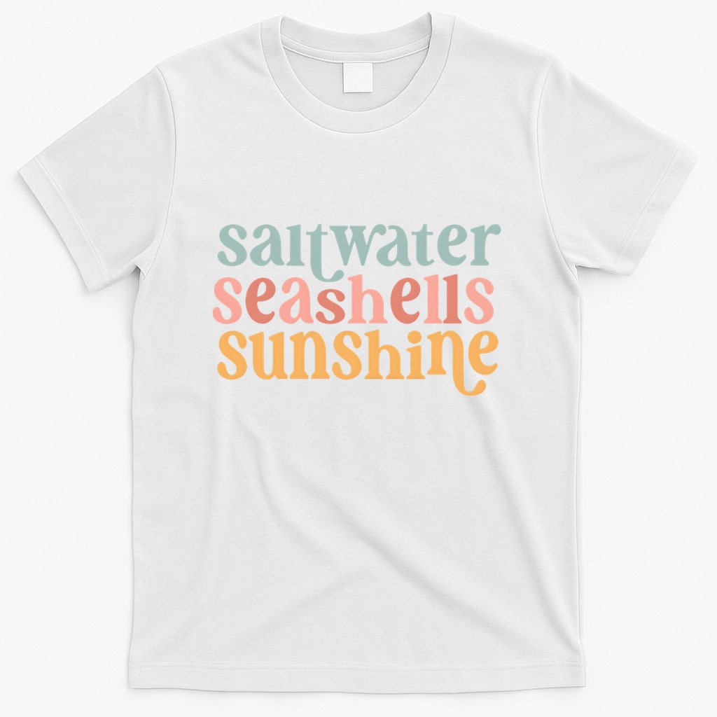 Saltwater Seashells Sunshine Cute Summer T-Shirt