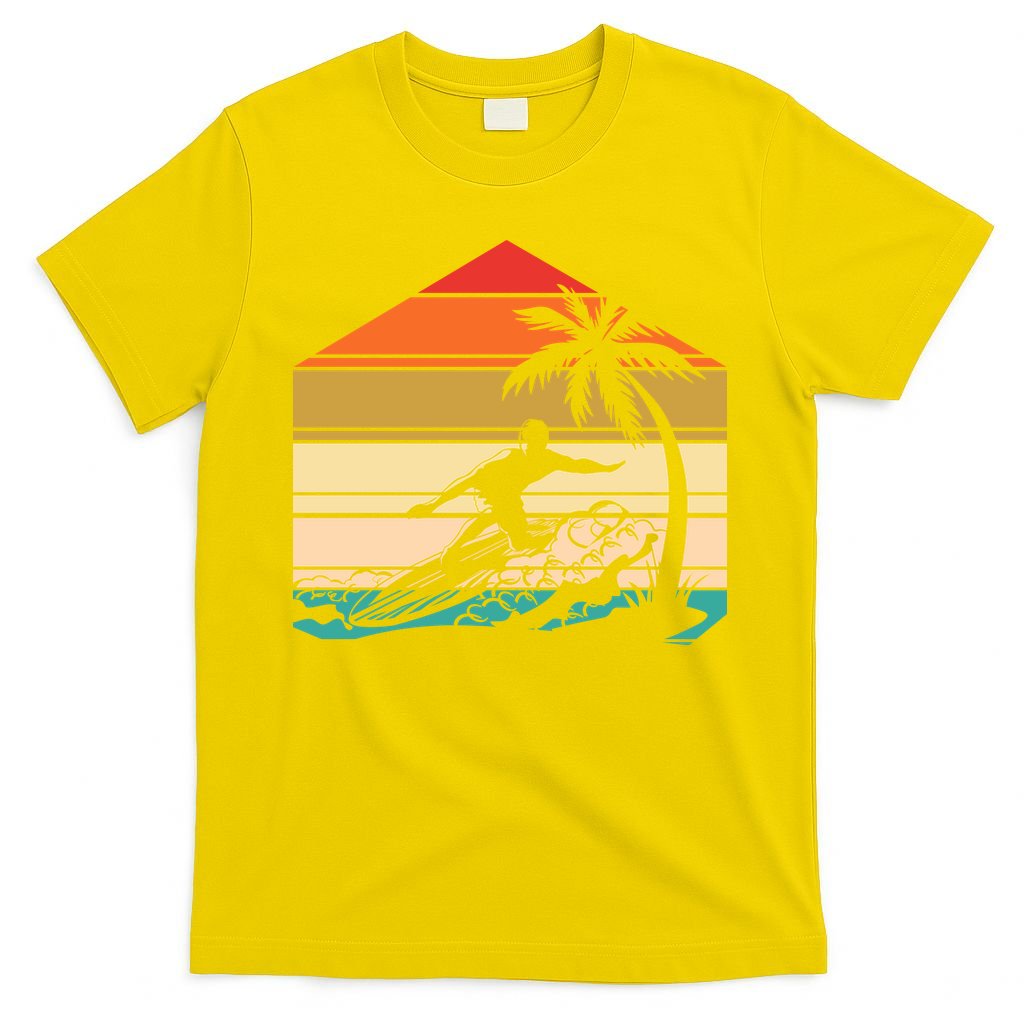 Surfer Summer Tropical Sunset T-Shirt