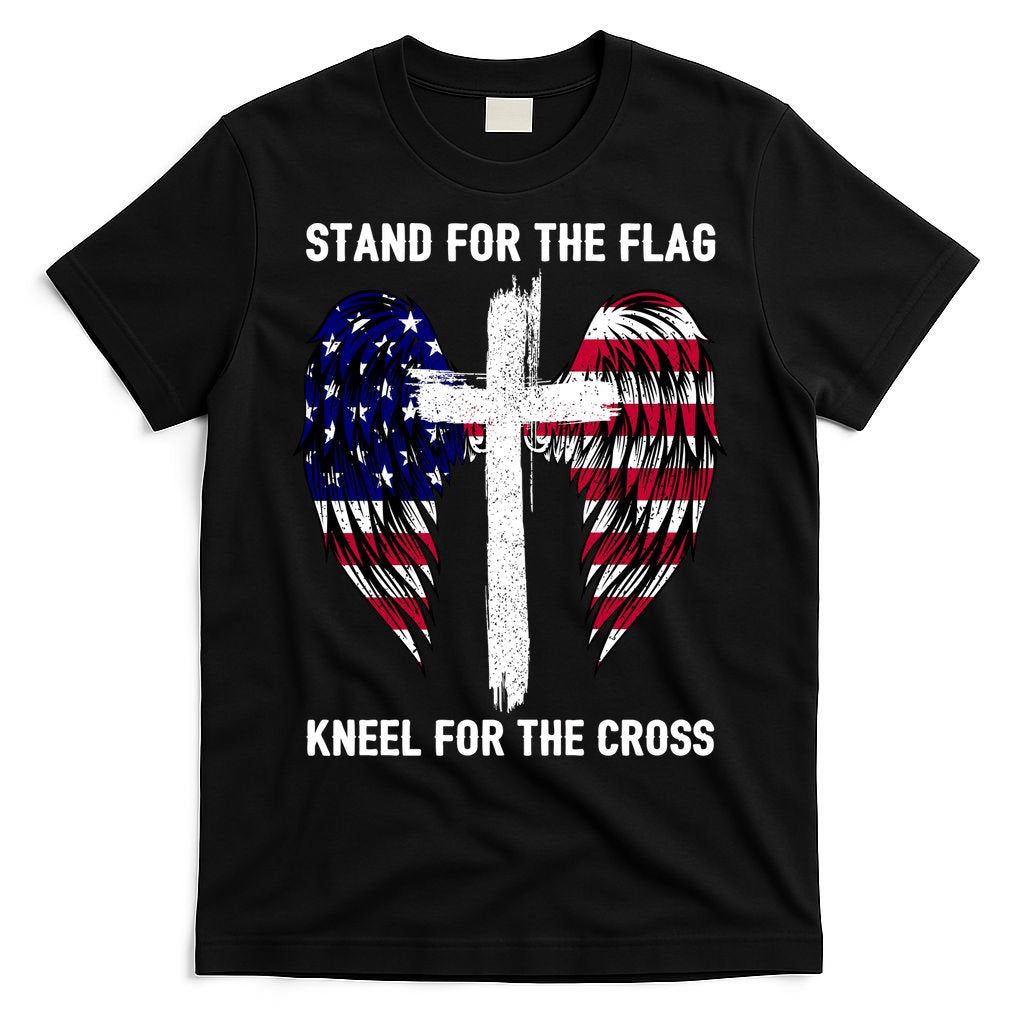 Stand For The Flag Kneel For The Cross USA Eagle T-Shirt