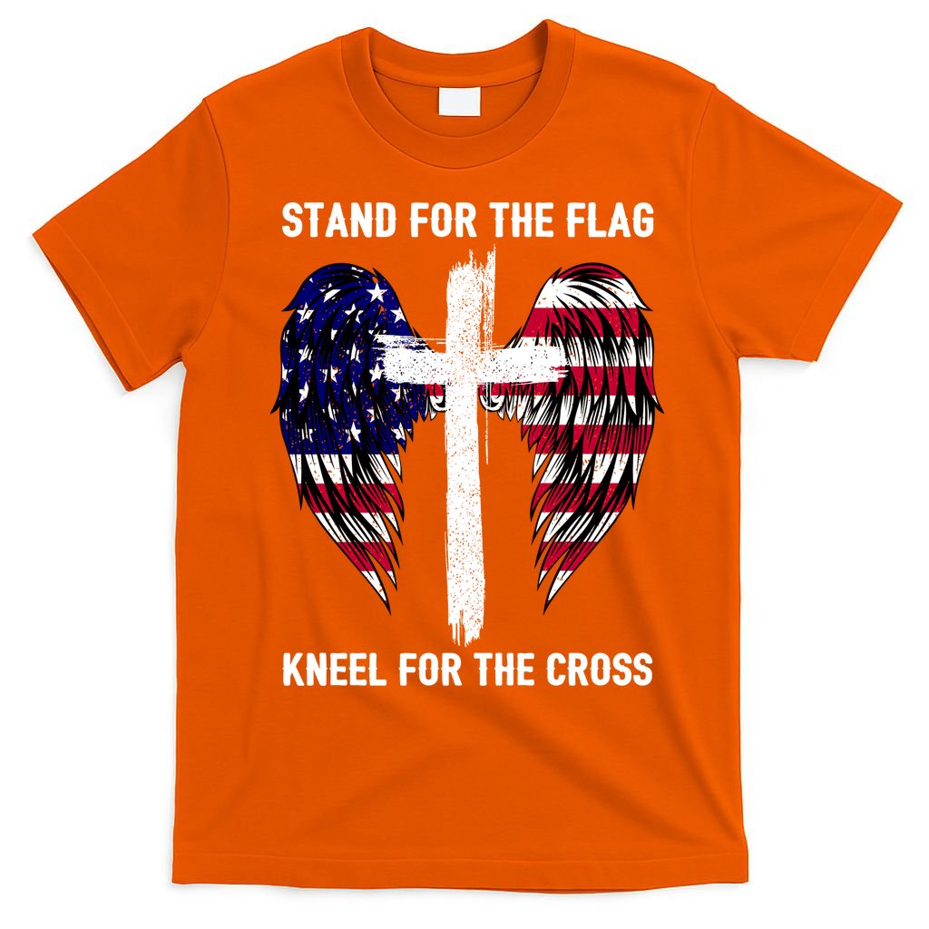 Stand For The Flag Kneel For The Cross USA Eagle T-Shirt