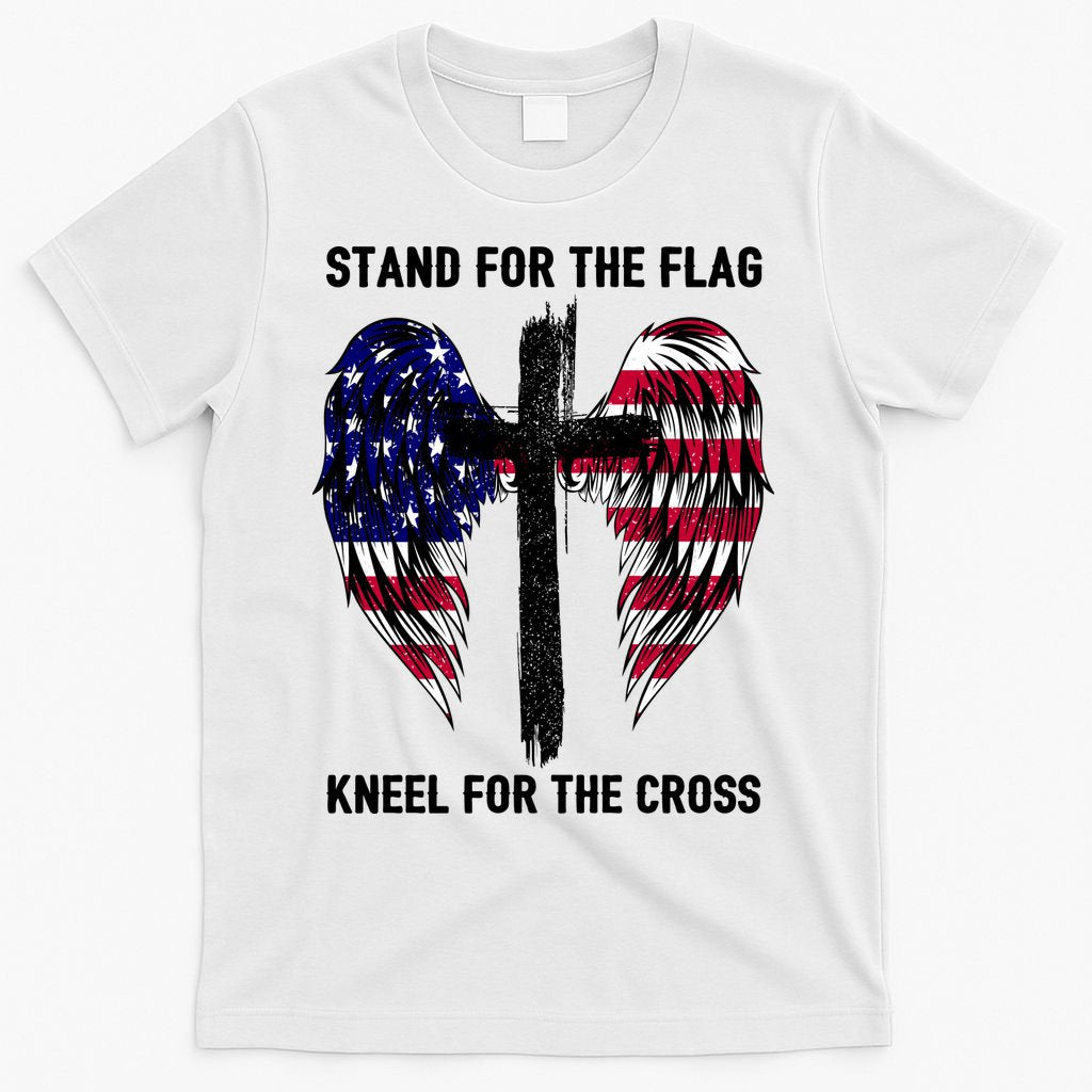 Stand For The Flag Kneel For The Cross USA Eagle T-Shirt