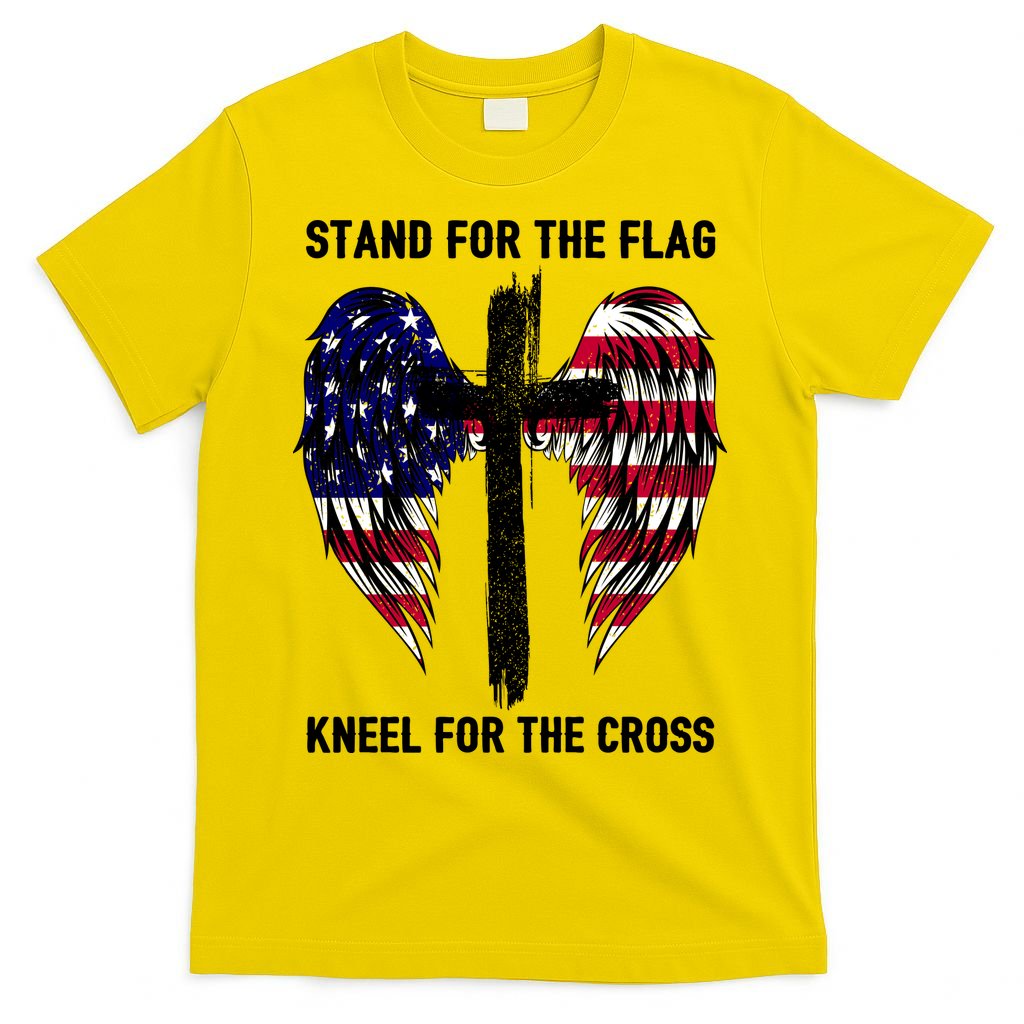 Stand For The Flag Kneel For The Cross USA Eagle T-Shirt