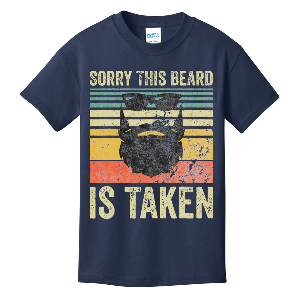 Sorry This Beard Is Taken Funny Valentines Day Kids T-Shirt