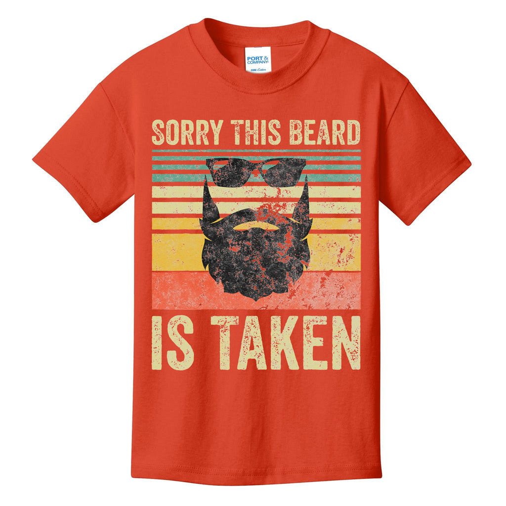 Sorry This Beard Is Taken Funny Valentines Day Kids T-Shirt