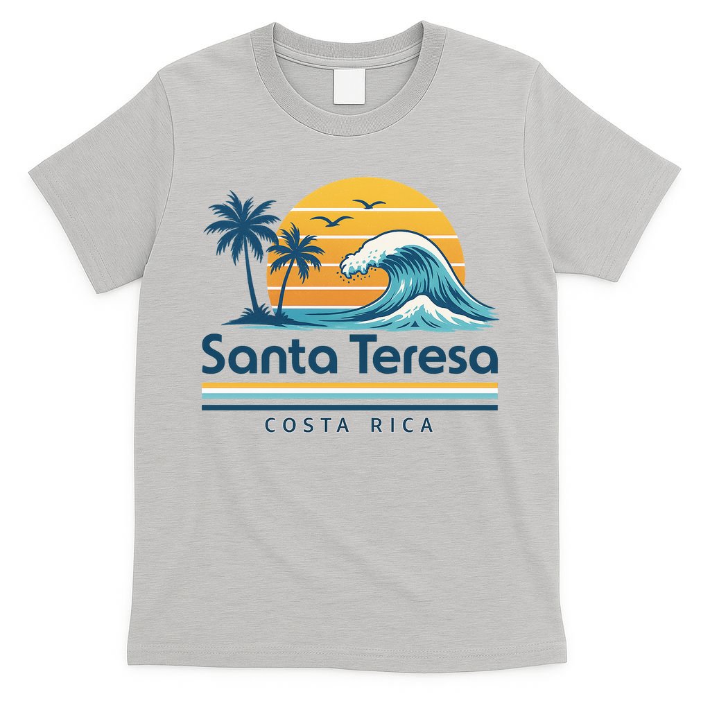 Santa Teresa Costa Rica Retro Wave T-Shirt