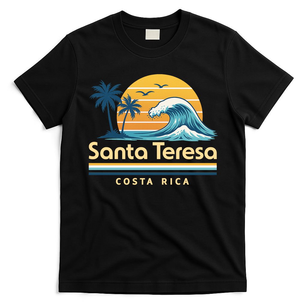 Santa Teresa Costa Rica Retro Wave T-Shirt