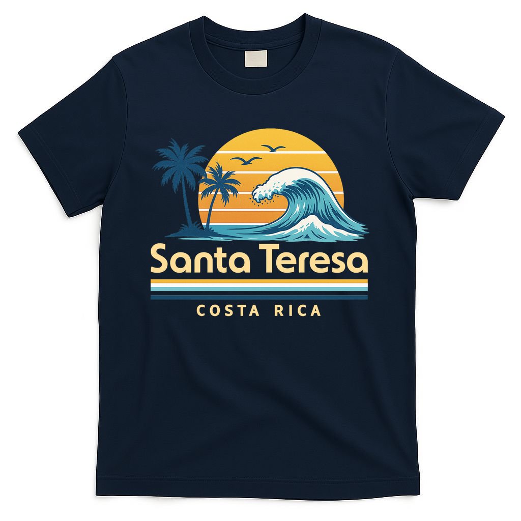 Santa Teresa Costa Rica Retro Wave T-Shirt