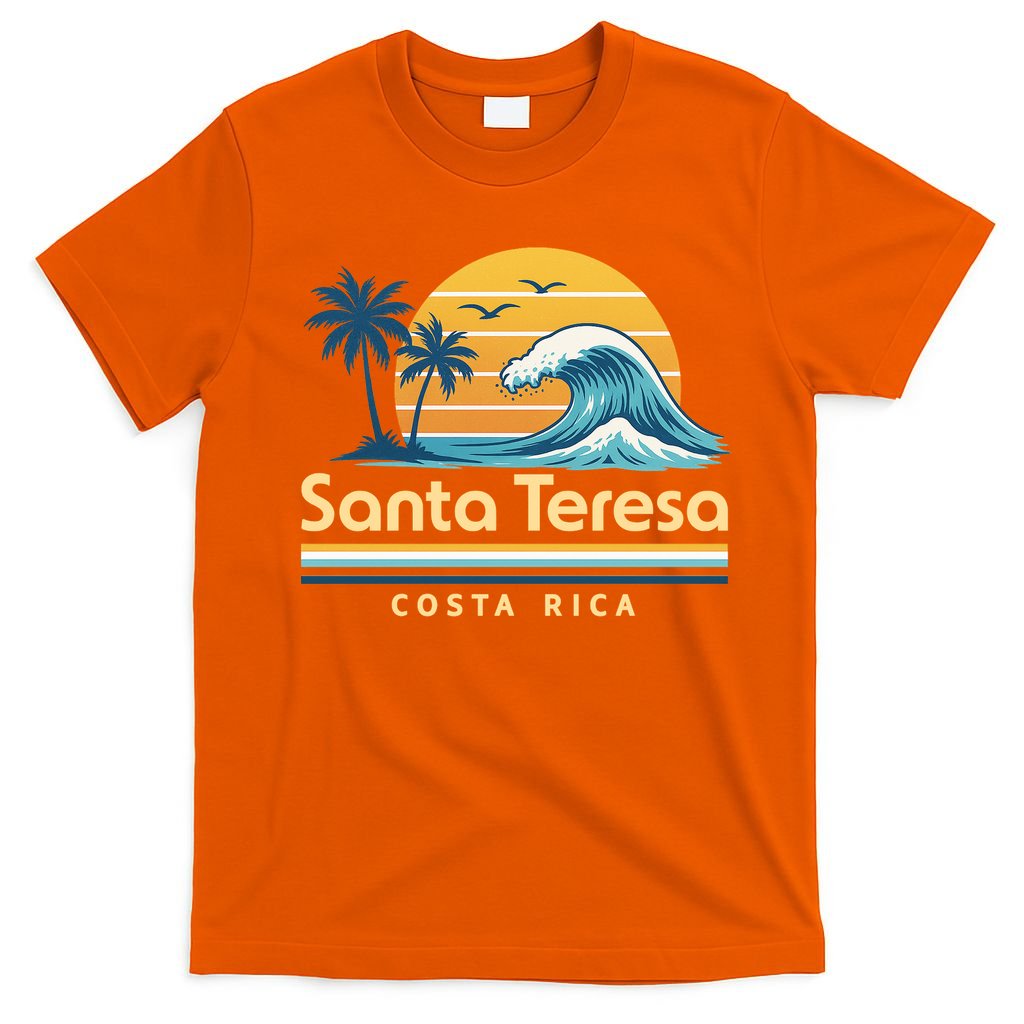 Santa Teresa Costa Rica Retro Wave T-Shirt
