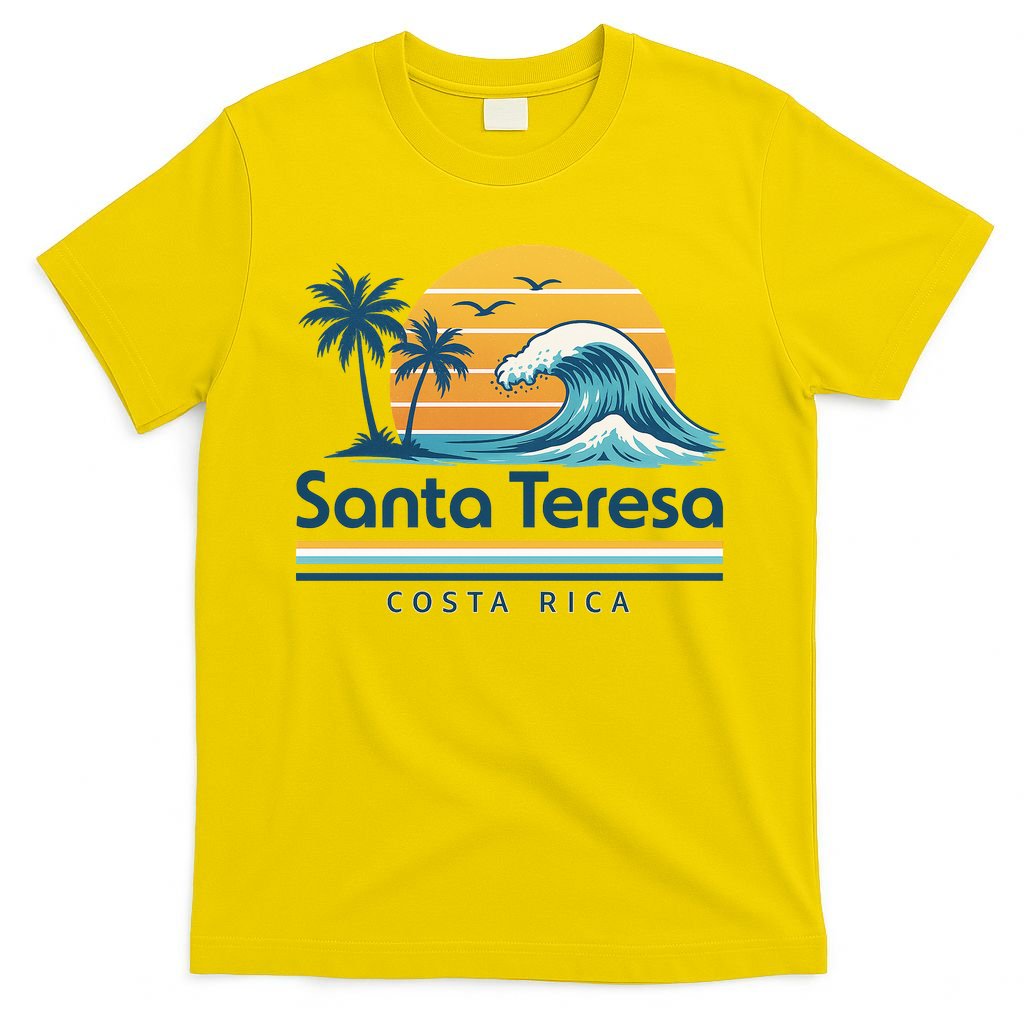 Santa Teresa Costa Rica Retro Wave T-Shirt