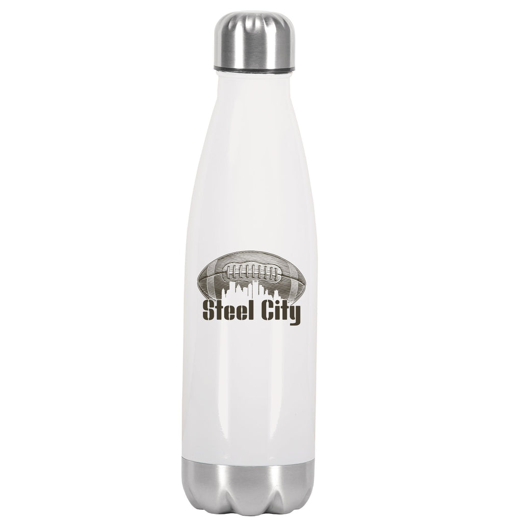 Steel City Pittsburg Skyline Football Stainless Steel Insulated Water Bottle
