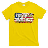 Small Town Leopard Print American USA Flag T-Shirt