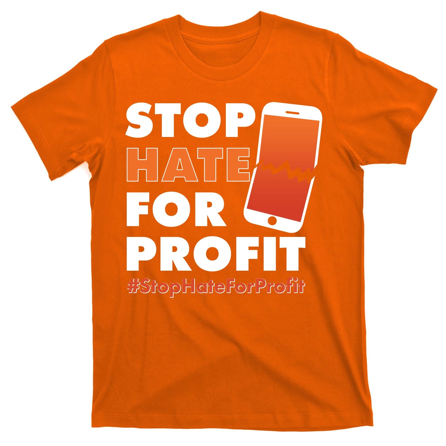 Stop Hate for Profit #StopHateForProfit Cracked Cell Phone T-Shirt