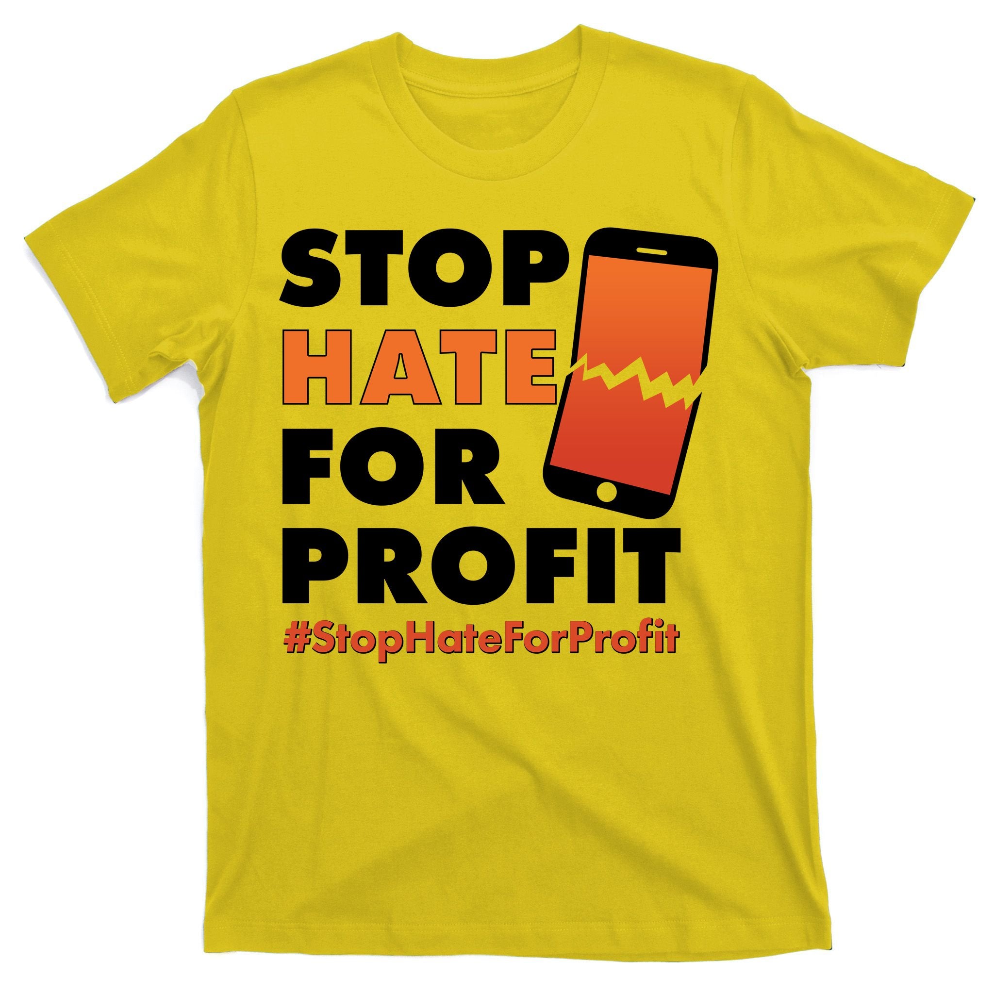 Stop Hate for Profit #StopHateForProfit Cracked Cell Phone T-Shirt