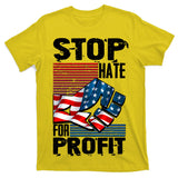 Stop Hate for Profit USA Flag Fist T-Shirt