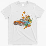 Surfing Tropical Summer Retro Truck T-Shirt