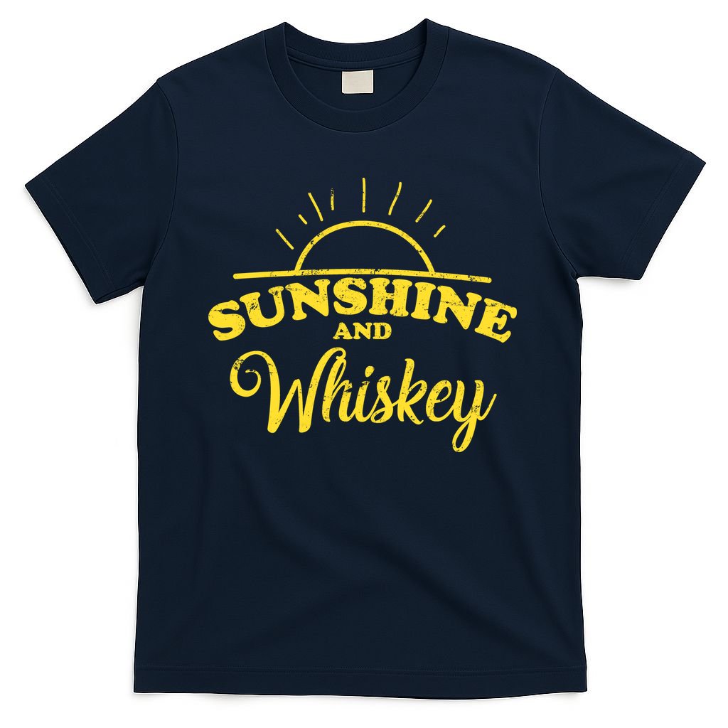 Sunshine And Whiskey Retro Summer T-Shirt