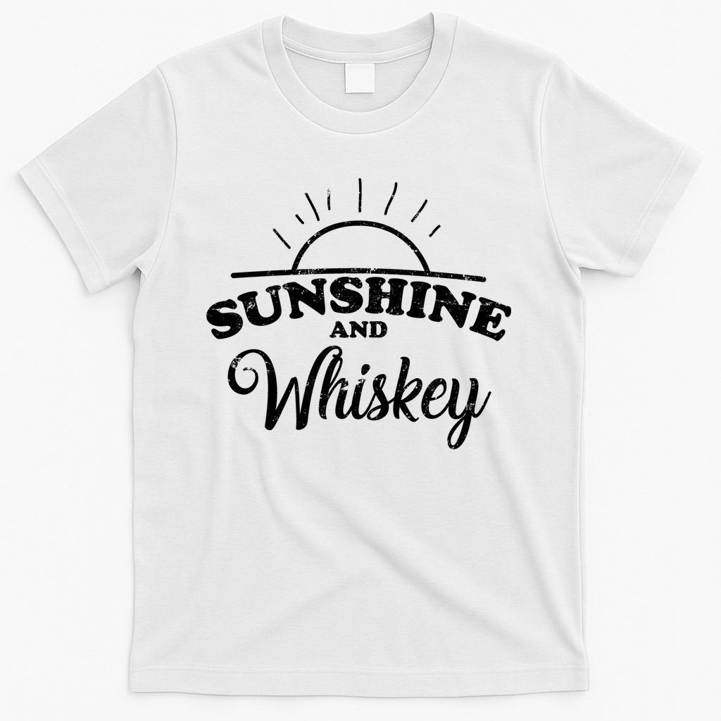 Sunshine And Whiskey Retro Summer T-Shirt