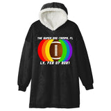 Super Big Game Kansas Football Hooded Wearable Blanket