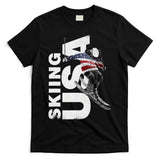 Skiing USA Support The Team USA Flag Ski T-Shirt