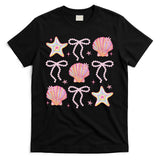 Summer Vibe Coquette Bow Pearl Clam Starfish Cotton Candy T-Shirt