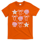 Summer Vibe Coquette Bow Pearl Clam Starfish Cotton Candy T-Shirt