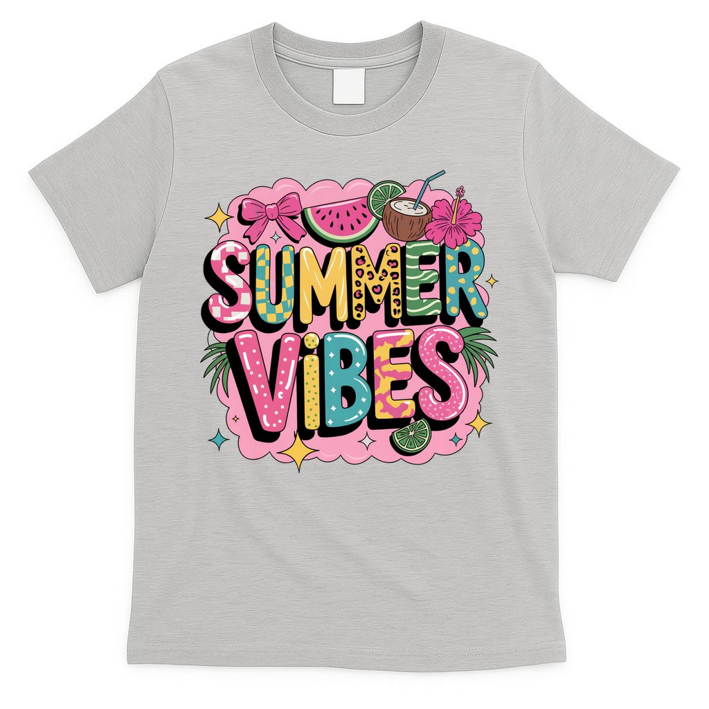 Summer Vibes Couqette Bow Melon T-Shirt