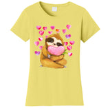Sloth Valentine's Day Cute Sloth Hugging A Heart Women's T-Shirt