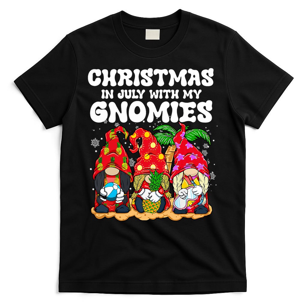Summer Vacation Gnomes Lover Funny Christmas In July T-Shirt