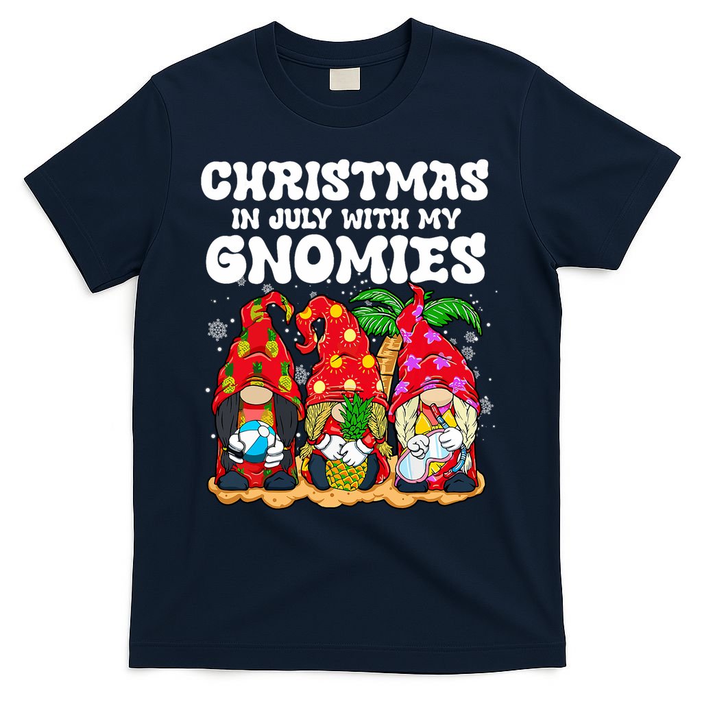 Summer Vacation Gnomes Lover Funny Christmas In July T-Shirt