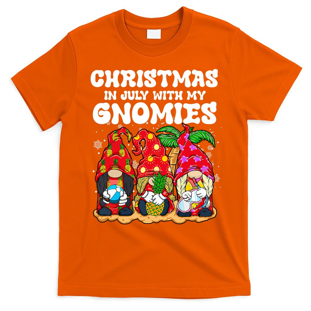 Summer Vacation Gnomes Lover Funny Christmas In July T-Shirt