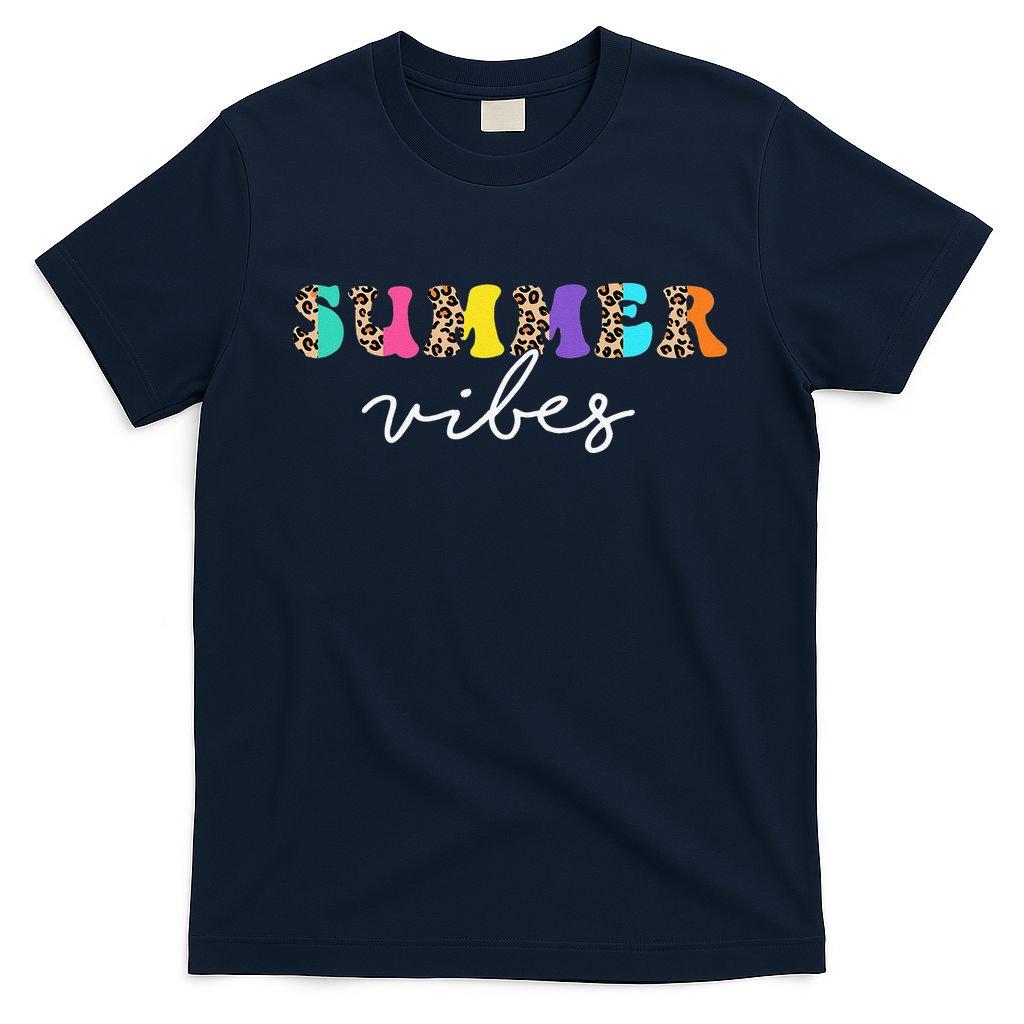 Summer Vibes Leopard Hello Summer Vacation Family T-Shirt