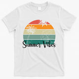 Summer Vibes Palm Trees Retro Sunset T-Shirt