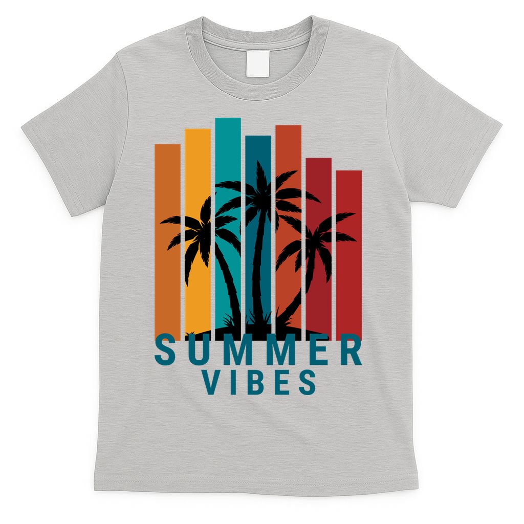 Summer Vibes Retro Palm Tree T-Shirt