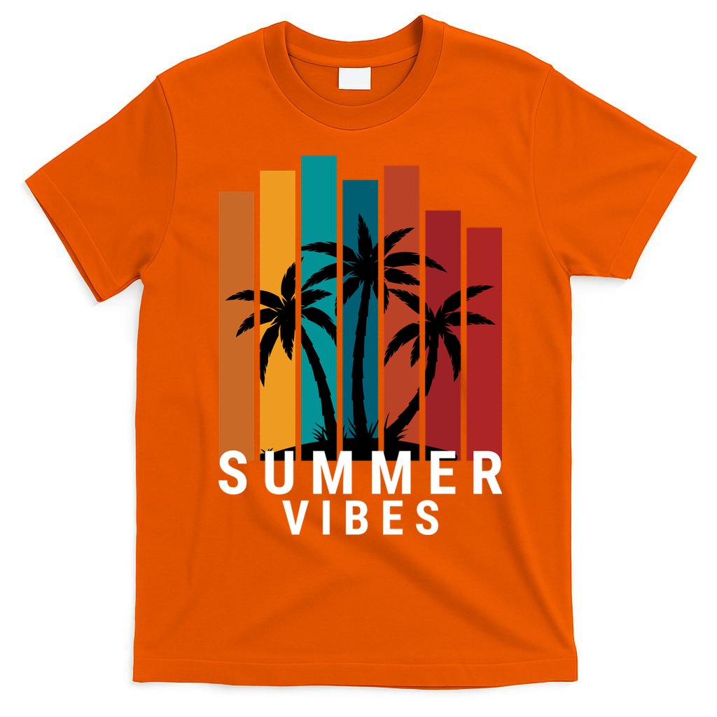 Summer Vibes Retro Palm Tree T-Shirt
