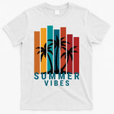 Summer Vibes Retro Palm Tree T-Shirt