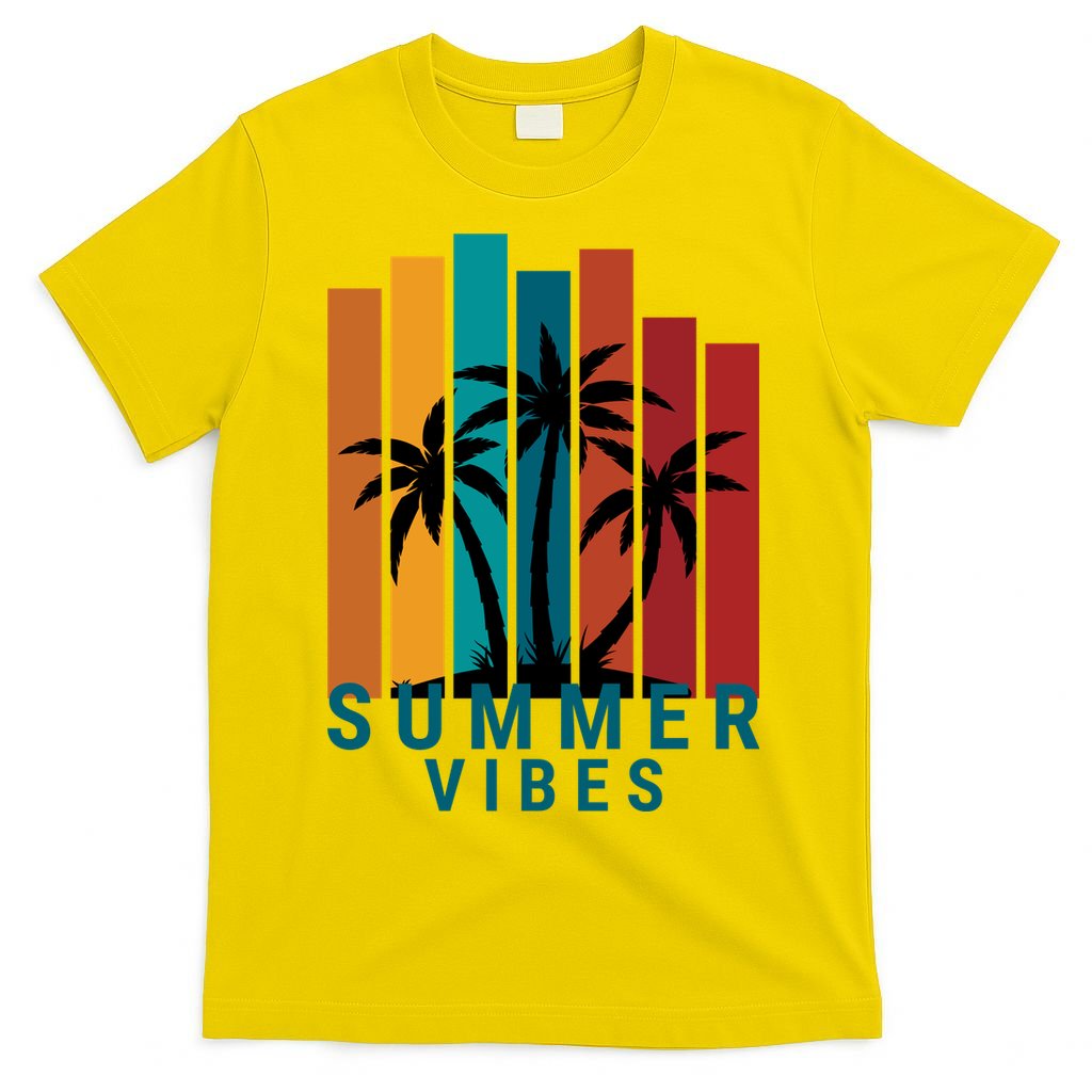 Summer Vibes Retro Palm Tree T-Shirt