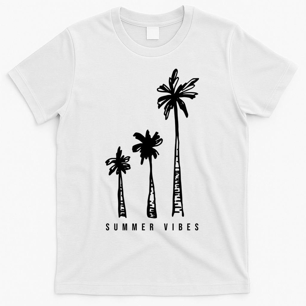 Summer Vibes Retro Palm Tree T-Shirt