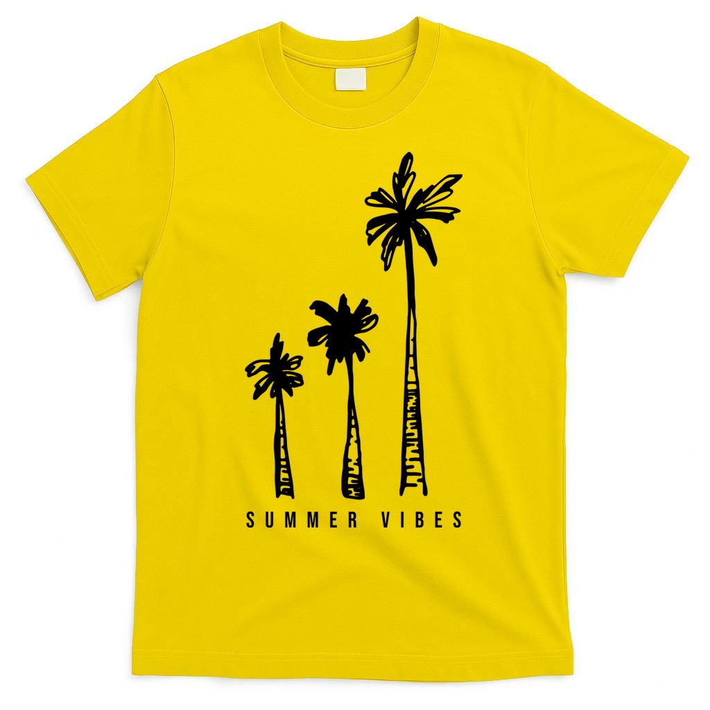 Summer Vibes Retro Palm Tree T-Shirt