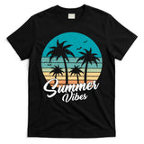 Summer Vibes Retro Sunset Vintage Palm Tree T-Shirt