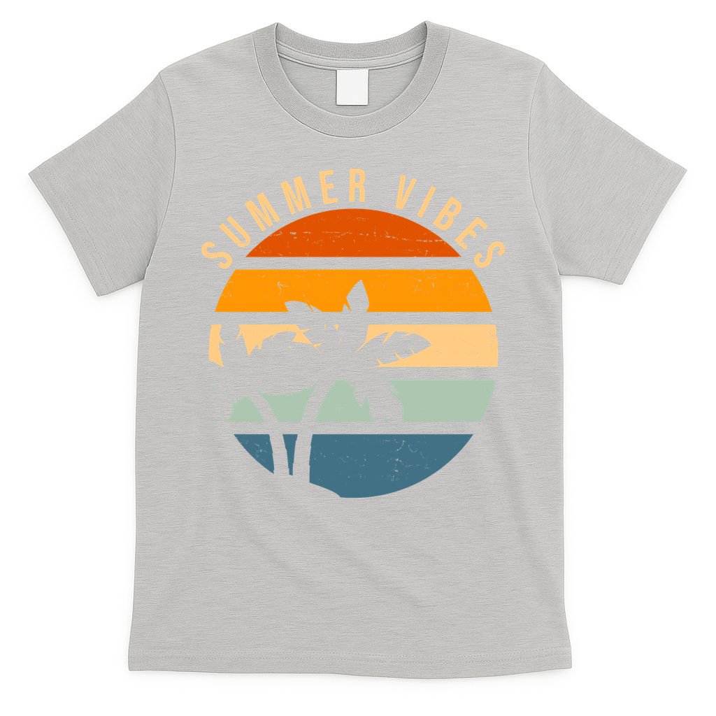 Summer Vibes Retro Sunset Tropical T-Shirt