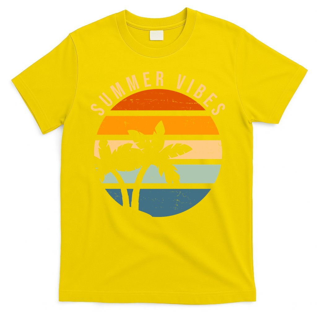 Summer Vibes Retro Sunset Tropical T-Shirt