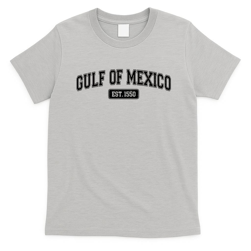 Sporty Varsity Style Gulf of Mexico EST 1550 T-Shirt