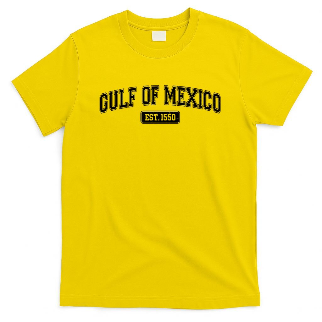 Sporty Varsity Style Gulf of Mexico EST 1550 T-Shirt