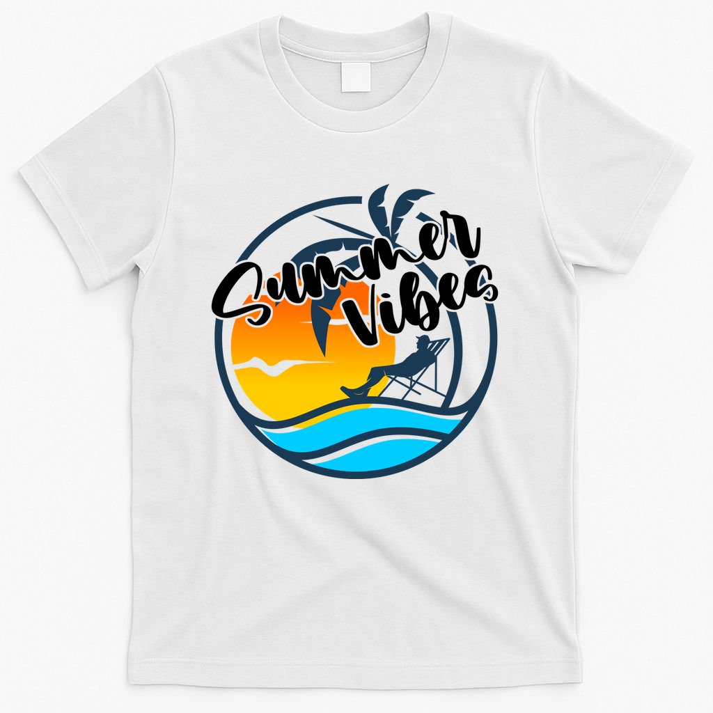 Summer Vibes Sunset Beach Tropical T-Shirt