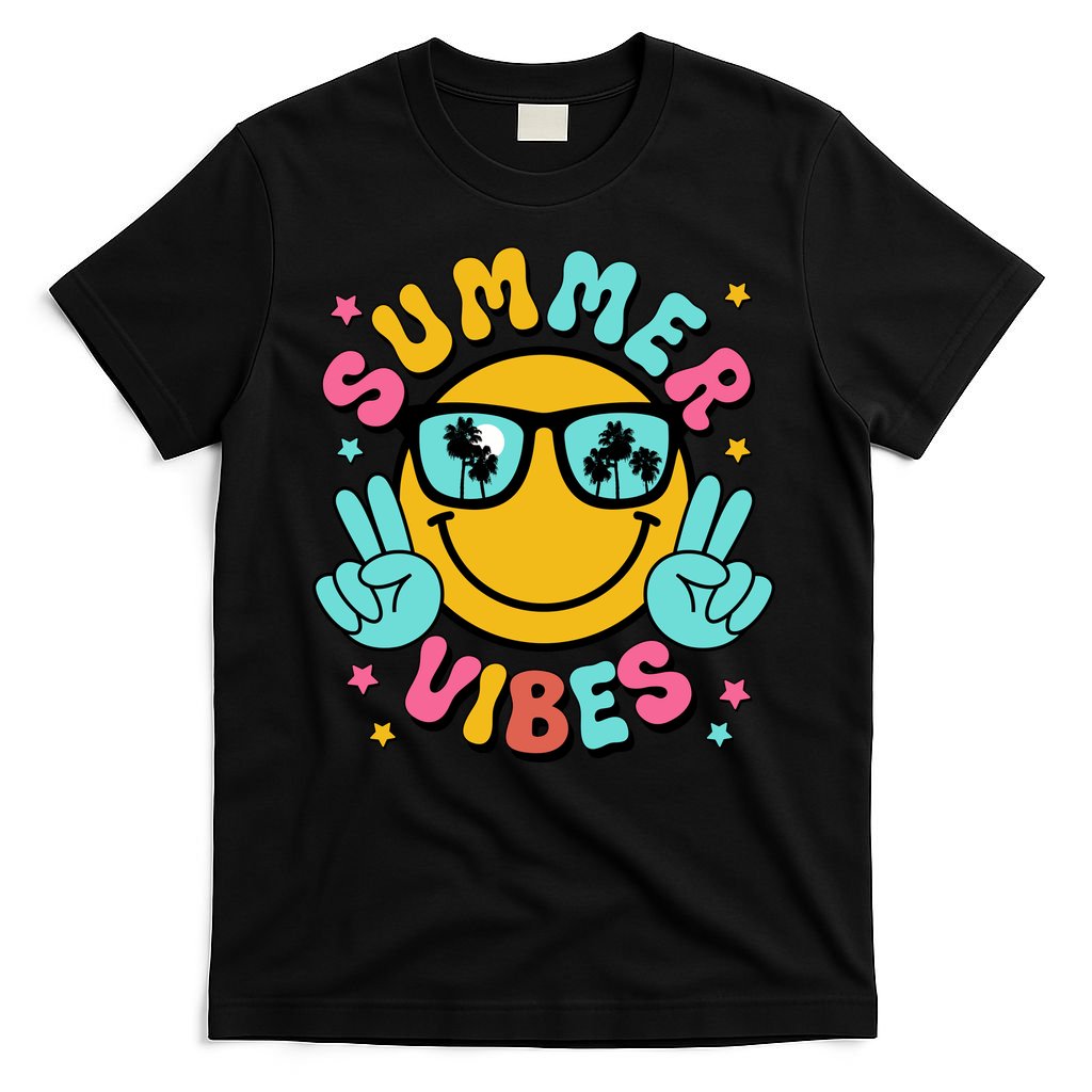 Summer Vibes Tropical Sunset Beach Vacation T-Shirt