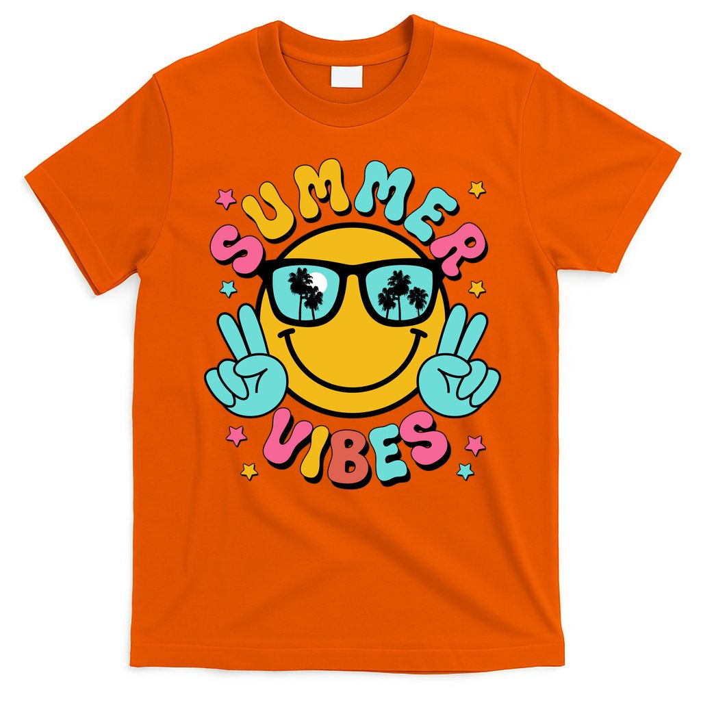 Summer Vibes Tropical Sunset Beach Vacation T-Shirt