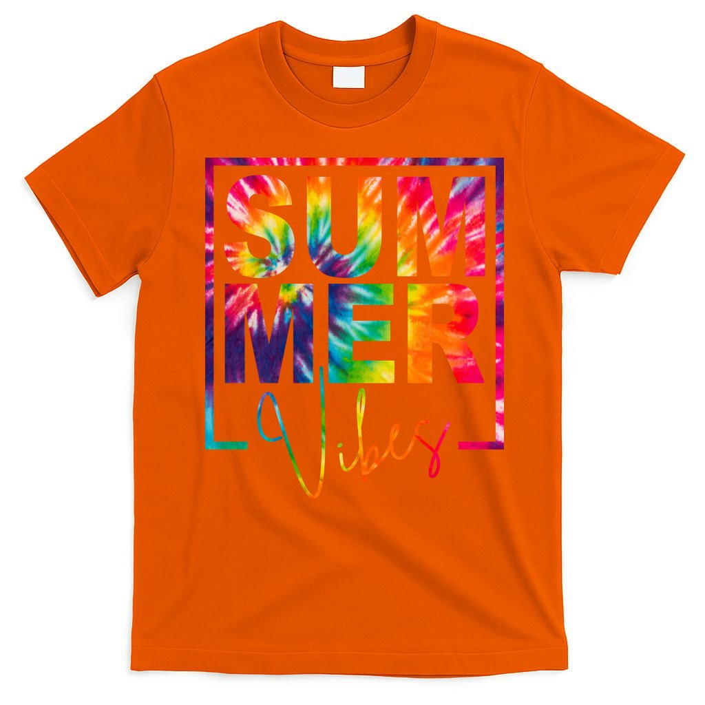 Summer Vibes Tie Dye Colorful Fun T-Shirt