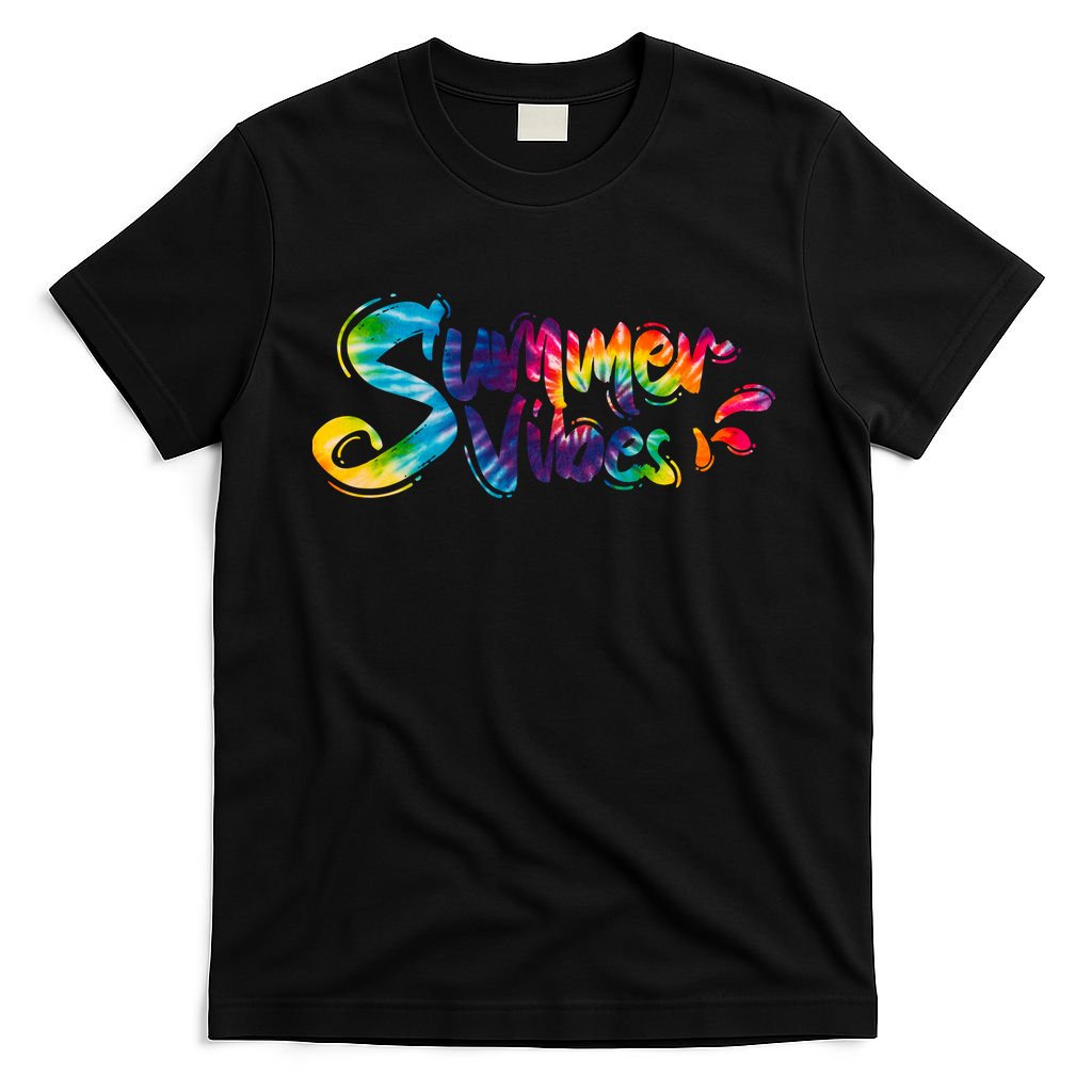 Summer Vibes Tie Dye Rainbow T-Shirt